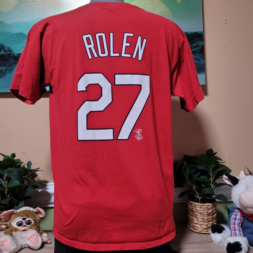 Rolen 27 St. Louis Cardinals Majestic MLBPA‎ Baseball Red T-Shirt Adult Large